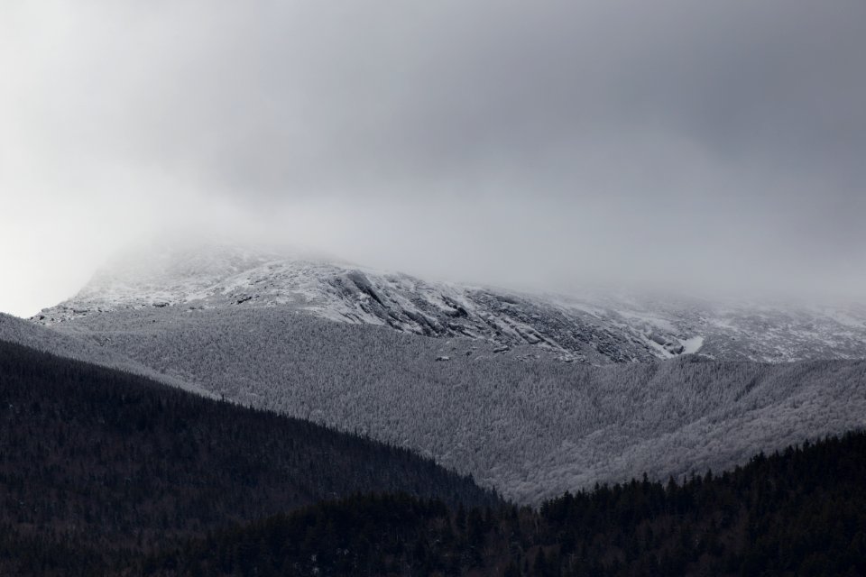 Grayscale Photo Of Mountain