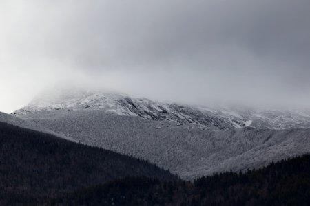 Grayscale Photo Of Mountain photo