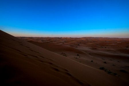 Desert Under Blue Sky View photo