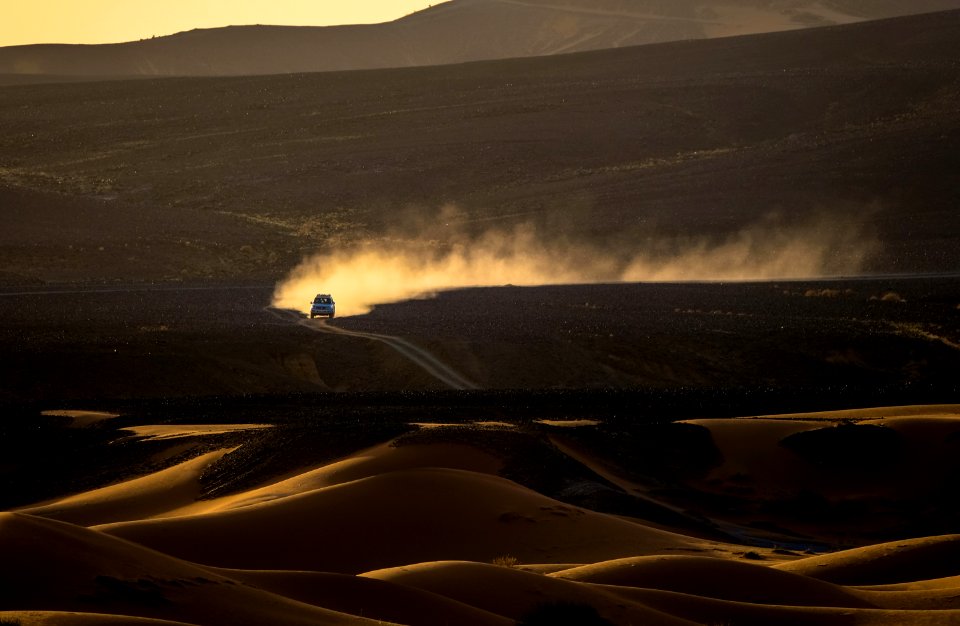 Vehicle In The Middle Of The Desert