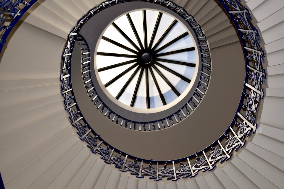 White Concrete Spiral Stair