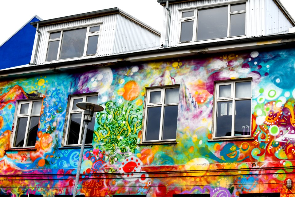Doodle Painted House Low-angle Photography