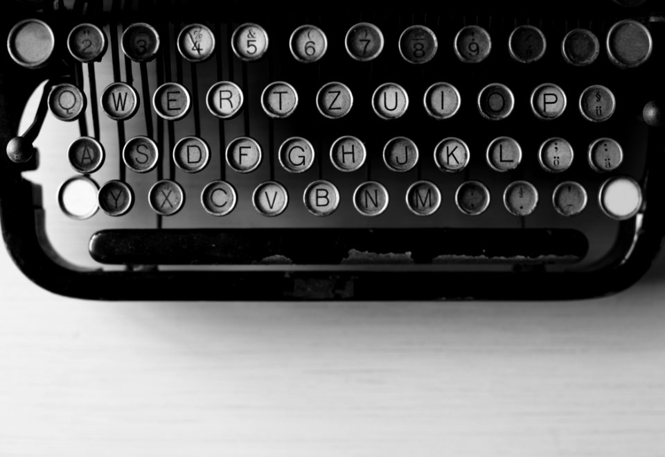 Black Typewriting Machine