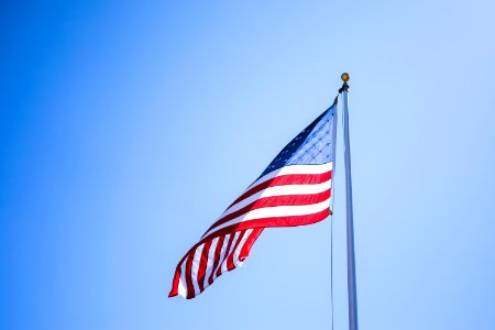 Close-Up Photography Of American Flag photo