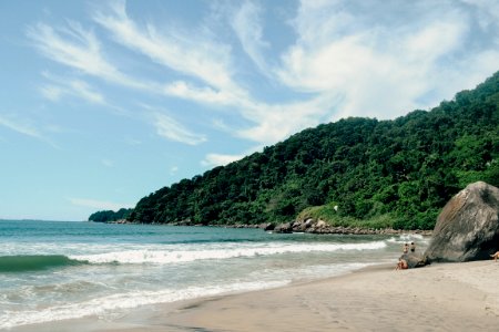 Photography Of Seashore Near Mountain