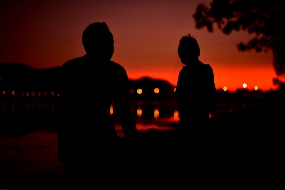 Silhouette Of Two People