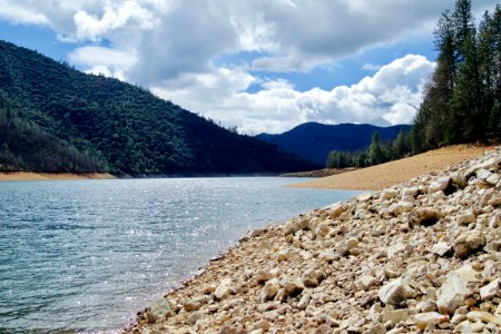 Lake Water Under Cloudy Sunny Sky photo