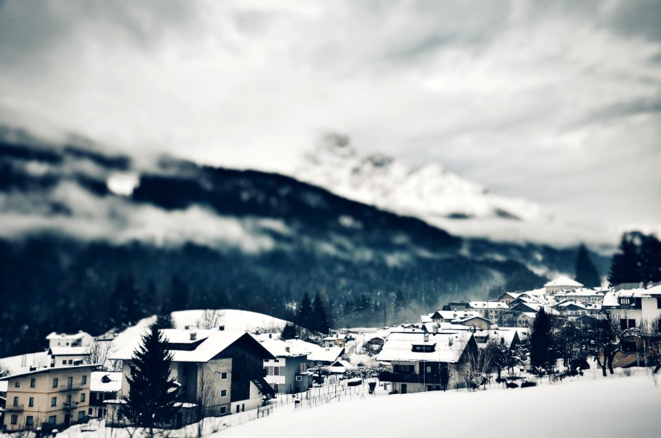 Houses Under The Cloudy Sky