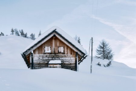 House Covered In Snow photo