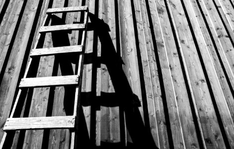 Gray Wooden Ladder