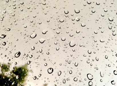 Rain Drops On Glass Window photo