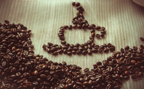 Brown Coffee Bean Forming Coffee Mug photo