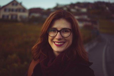 Closeup Photo Of Woman Wearing Eyeglasses photo