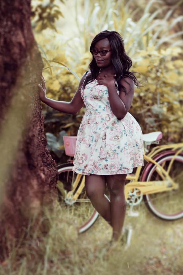 Woman Wearing Flora Dress