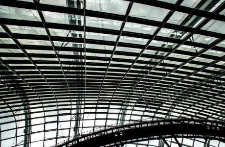 Grayscale Photography Of Ceiling photo