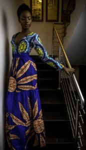 Womens Blue Teal And Orange Floral Dress