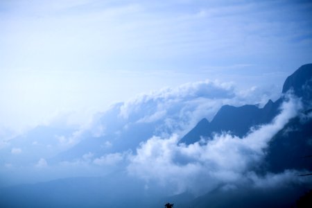 Mountain At Cloudy Sky photo
