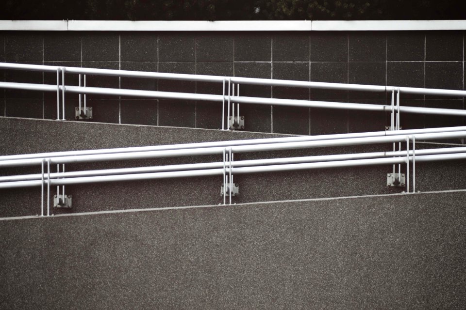 Gray Stainless Steel Stairway Hand Rails photo
