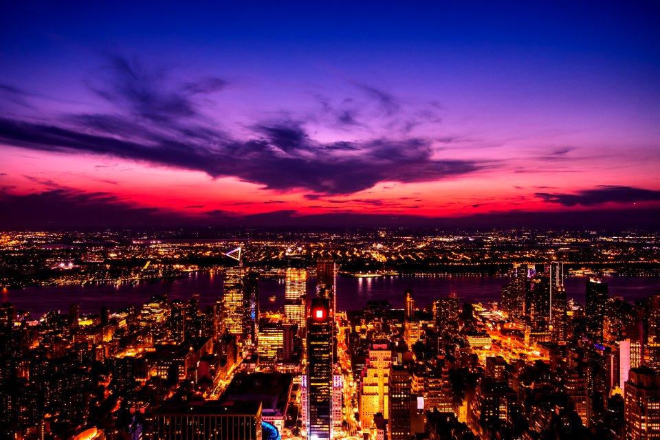 Aerial Photography Of Buildings During Nighttime