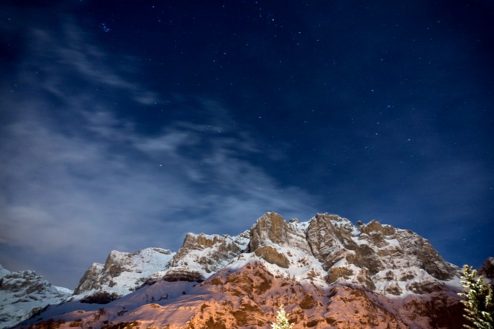 Brown And White Snow Mountain