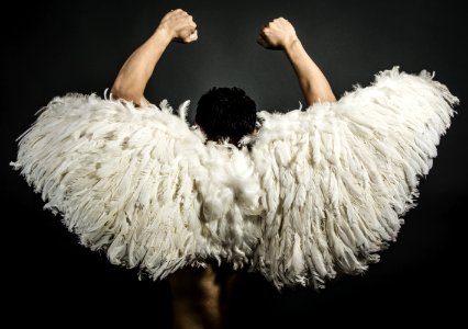 Man With White Wings photo