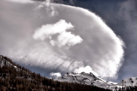 Photography Of Mountain Under Cloudy Sky photo