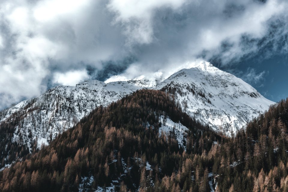 Ice-covered Mountain Summit