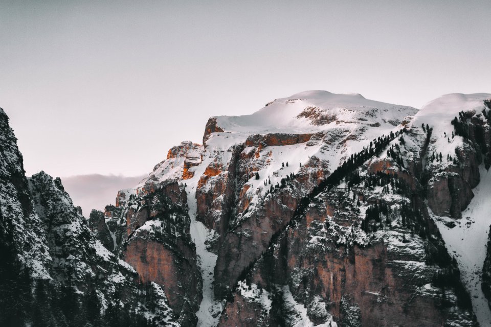 High-angle Photography Of Snow Covered Mountains