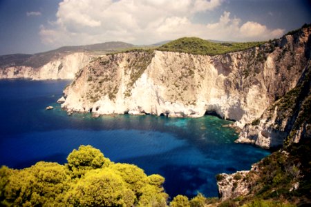 Coast Cliff Crater Lake Promontory photo