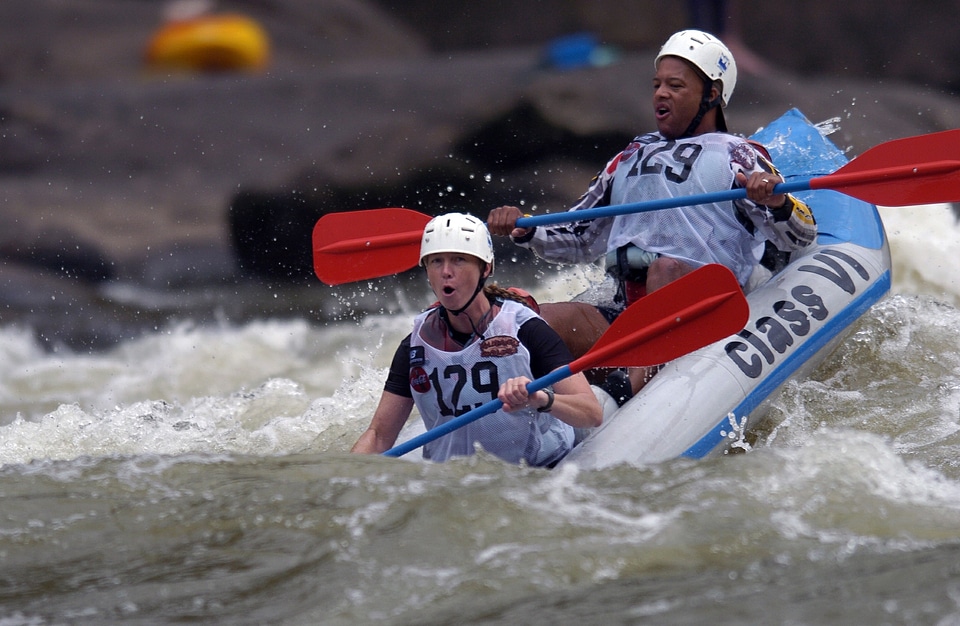 River rapids rafting