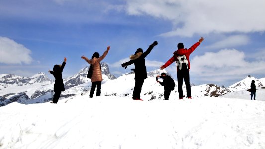 Mountainous Landforms Snow Mountain Range Mountaineering photo