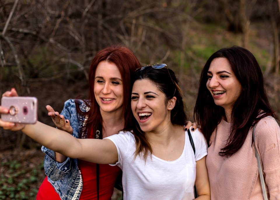People Woman Social Group Facial Expression