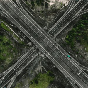 Aerial Photo Of Gray Concrete Road