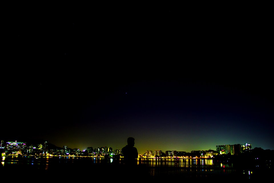 Silhouette Of Man During Nighttime