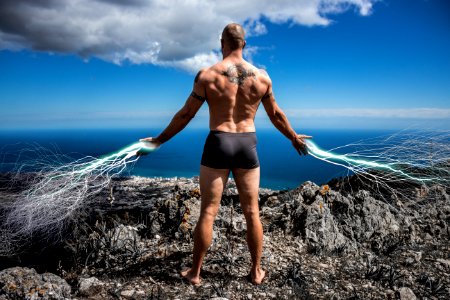 Man Sky Male Muscle