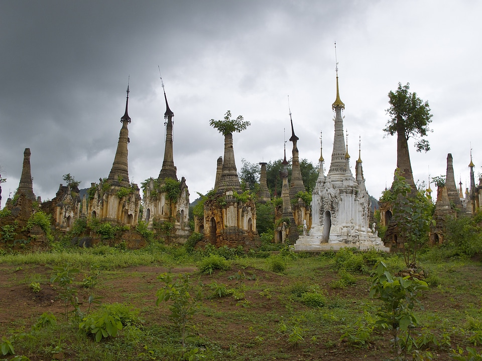Temple cloudy clouds