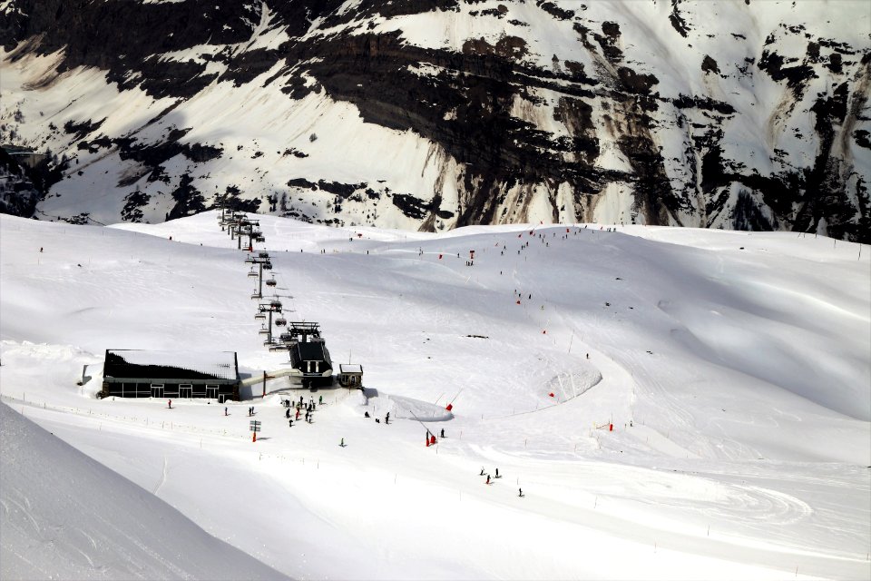 Snow Piste Winter Geological Phenomenon photo