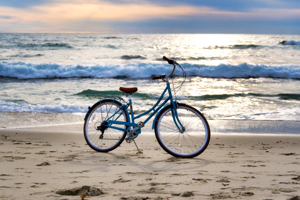 Beach Bicycle Sea Mode Of Transport