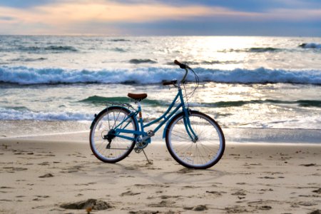 Beach Bicycle Sea Mode Of Transport photo