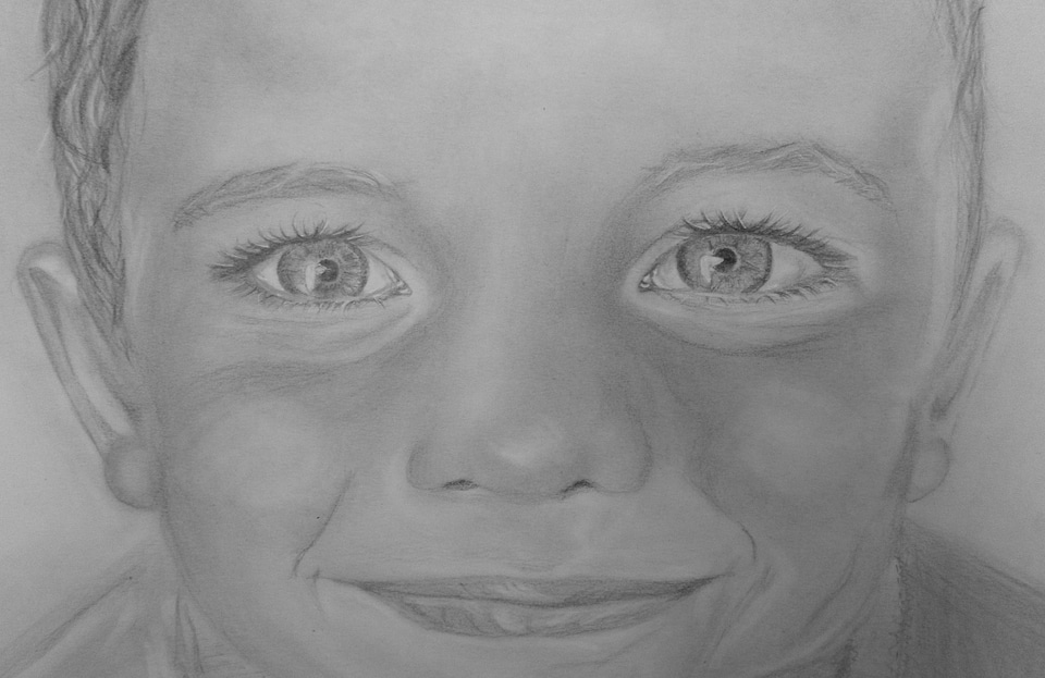 Smile portrait drawing