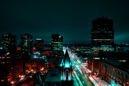 Timelapse Photo Of City During Nighttime photo