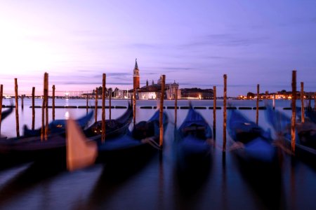 Gondola Boats In Venice Italy