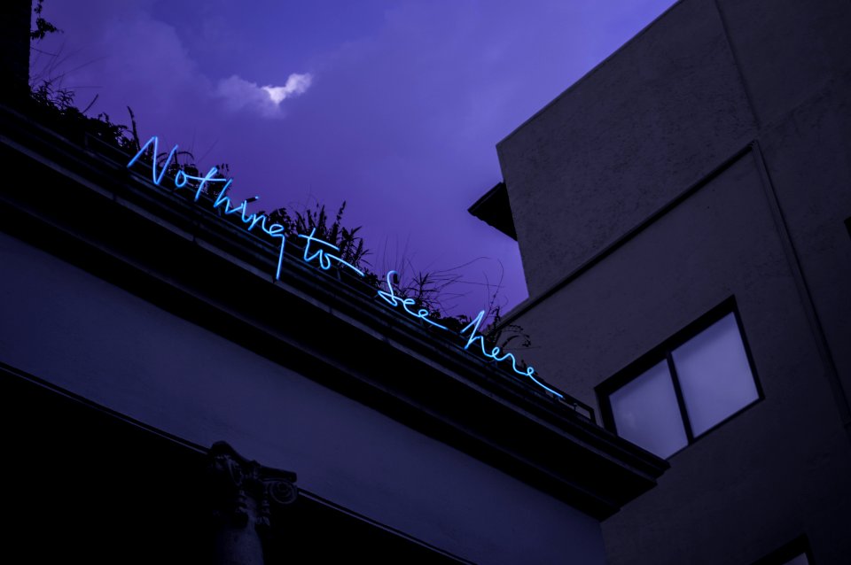 Nothing To See Here Neon Signage