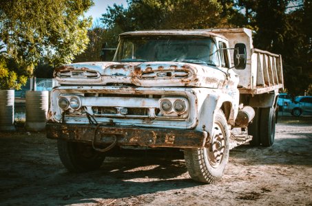 Photo Of White Dump Truck
