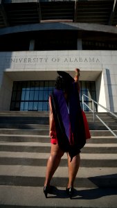 Woman Standing In Front Of University Of Alabama photo
