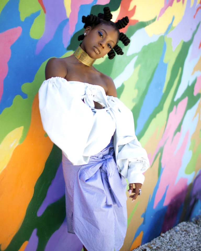 Woman Wearing White Off-shoulder Dress
