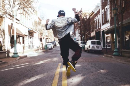 Photo Of Man Dancing In The Street photo