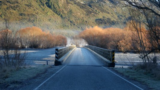 Free Road On The Bridge With View Of Mountain photo