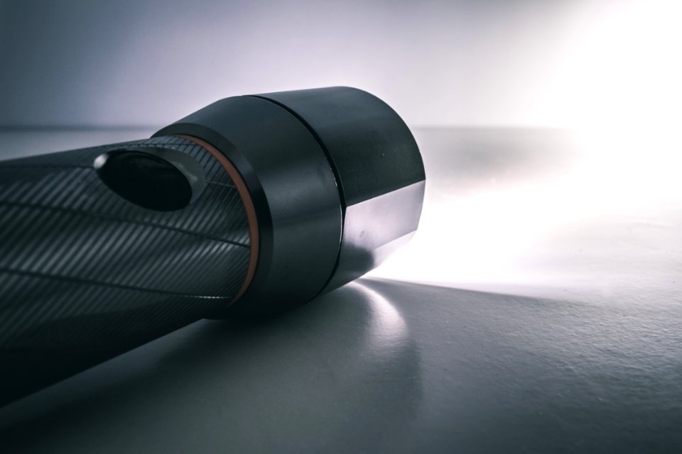 Black Flashlight Turned On