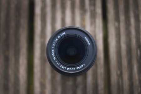 Top-view Photography Of Canon Dslr Camera Lens photo